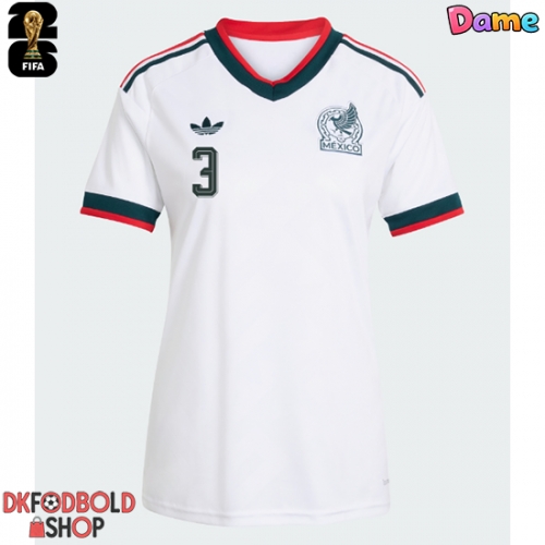 Mexico Cesar Montes #3 Udebanetrøje Dame VM 2026 Kort ærmer